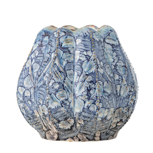 Vaas aardewerk blauw Hetty 20cm van Bloomingville, duidelijk als hoofdfoto afgebeeld