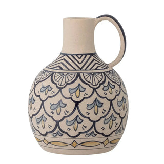 Vaas aardewerk blauw Nadya 27cm van Bloomingville, duidelijk als hoofdfoto afgebeeld