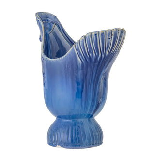 Vaas aardewerk blauw Wylie 26cm van Bloomingville, vanuit een aanvullend productaanzicht