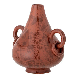 Vaas aardewerk bruin Tarun Deco 35cm van Bloomingville, aan de achterzijde met afwerking zichtbaar