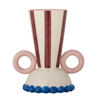 Vaas aardewerk multi Hyldia 21cm van Bloomingville, aan de achterzijde met afwerking zichtbaar