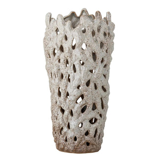 Vaas aardewerk wit Eunice 37cm van Bloomingville, vanuit een aanvullend productaanzicht
