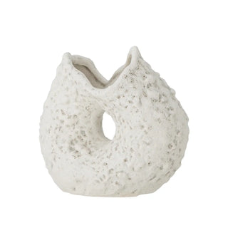 Vaas aardewerk wit Fianna 12cm van Bloomingville, vanuit een aanvullend productaanzicht