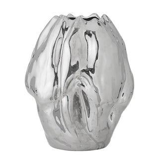 Vaas aardewerk zilver Bobby 29cm van Bloomingville, duidelijk als hoofdfoto afgebeeld