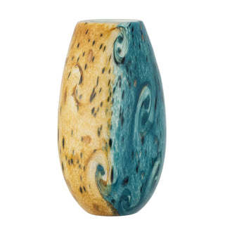 Vaas glas blauw kalian 30cm van Bloomingville, duidelijk als hoofdfoto afgebeeld