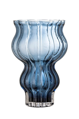 Vaas glas blauw Zanna van Bloomingville, duidelijk als hoofdfoto afgebeeld