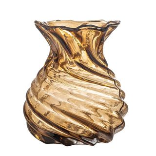 Vaas glas bruin Rylo 16cm van Bloomingville, vanuit een aanvullend productaanzicht