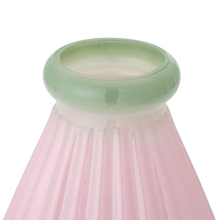 Vaas glas roze judith 20cm van Bloomingville, aan de achterzijde met afwerking zichtbaar