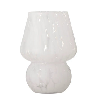 Vaas glas wit Halim 18cm van Bloomingville, duidelijk als hoofdfoto afgebeeld