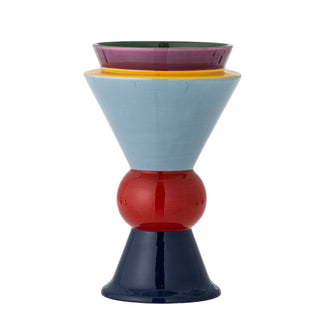 Vaas keramiek blauw Trilla 26,5cm van Bloomingville, duidelijk als hoofdfoto afgebeeld