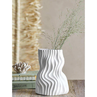 Vase Sahal weiß 25cm - Het Adres