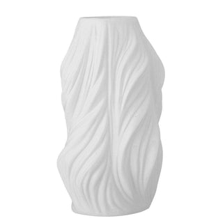 Vaas Sanak wit 26cm van Bloomingville, van dichtbij met materiaal en afwerking zichtbaar