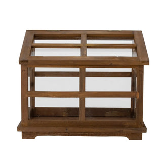Vitrine dennenhout bruin Marti 25x40cm van Bloomingville, aan de achterzijde met afwerking zichtbaar
