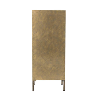 Vitrinekast metaal messing Saone 110cm van Bloomingville, met materiaal en structuur van dichtbij zichtbaar