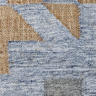 Vloerkleed jute blauw Vikka 75x245cm van Bloomingville, in een gestileerde productopstelling