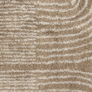 Vloerkleed katoen bruin Zeynep 150x215cm van Bloomingville, in een gestileerde productopstelling