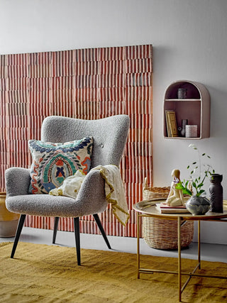 Vloerkleed wol bruin Zola 140x200cm van Bloomingville, in een gestileerde productopstelling