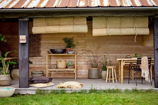Vloerkleed zeegras naturel Enzov 150x245cm, in een gestileerde detailopstelling, als aanvullende beeldvariant