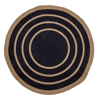 Vloerkleed zeegras zwart Lune 120cm van Bloomingville, duidelijk als hoofdfoto afgebeeld
