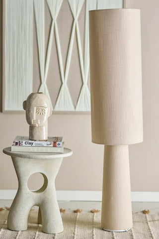 Vloerlamp linnen nature Emmie 120cm van Bloomingville, in een gestileerde productopstelling