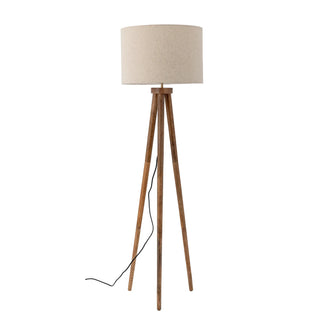 Vloerlamp mangohout bruin Etienne Ø46x156 cm van Bloomingville, duidelijk als hoofdfoto afgebeeld