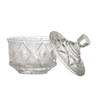 Voorraadpot glas transparant Ninya 11cm van Bloomingville, aan de achterzijde met afwerking zichtbaar