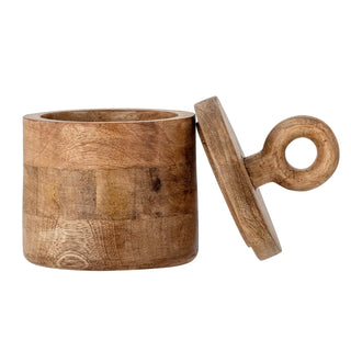 Voorraadpot mangohout naturel Nonnie 18cm van Bloomingville, vanuit een aanvullend productaanzicht