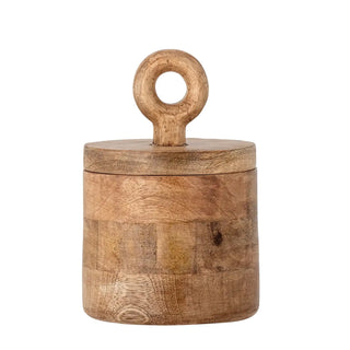 Voorraadpot mangohout naturel Nonnie 18cm van Bloomingville, duidelijk als hoofdfoto afgebeeld