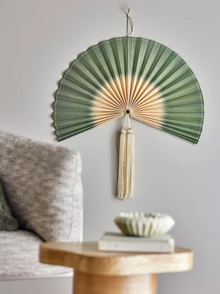 Wanddecoratie bamboe groen jaime 70cm van Bloomingville, in een gestileerde detailopstelling