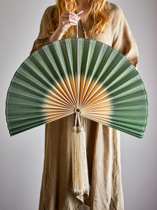 Wanddecoratie bamboe groen jaime 70cm van Bloomingville, toegepast in een sfeervolle interieursetting