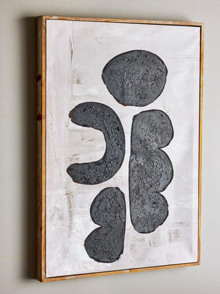 Wanddecoratie zwart Comma 53x73cm van Bloomingville, in een gestileerde detailopstelling