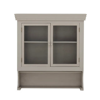 Wandkast vurenhout grijs Pilu 65cm van Bloomingville, aan de achterzijde met constructie zichtbaar