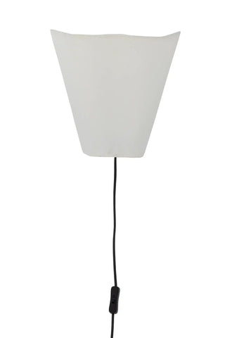 Wandlamp papier wit Janese van Bloomingville, aan de achterzijde met afwerking zichtbaar