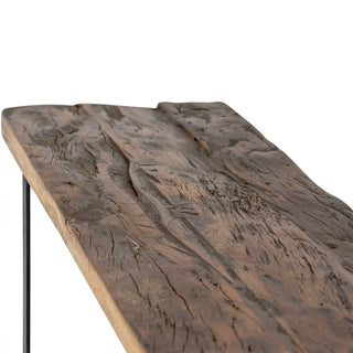 Wandplank gerecycled hout bruin Tallymay 140cm van Bloomingville, toegepast in een sfeervolle interieursetting