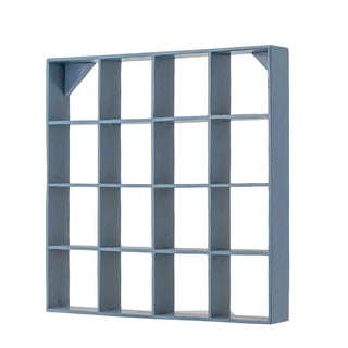 Wandrek hergebruikt hout blauw Bekka 70cm van Bloomingville, van bovenaf met vorm en indeling zichtbaar