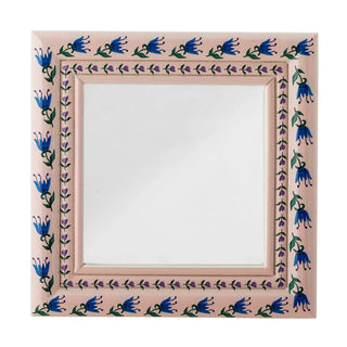 Wandspiegel hout roze Badia 30x30cm van Bloomingville, duidelijk als hoofdfoto afgebeeld