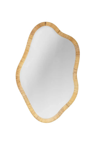 Wandspiegel rotan nature Ashlie van Bloomingville, duidelijk als hoofdfoto afgebeeld