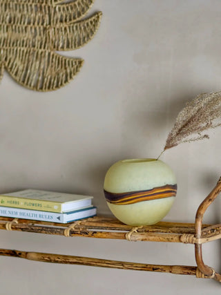 Waxinelichthouder glas naturel Melike 14cm van Bloomingville, toegepast in een sfeervolle interieursetting