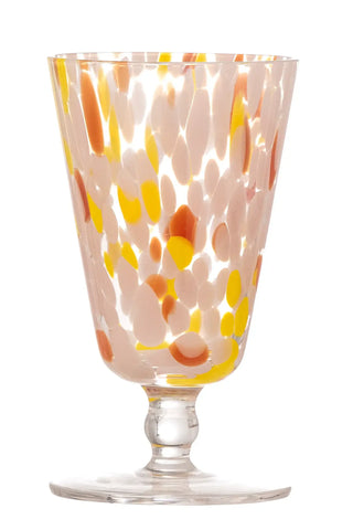 Wijnglas glas roze Lilya van Bloomingville, duidelijk als hoofdfoto afgebeeld