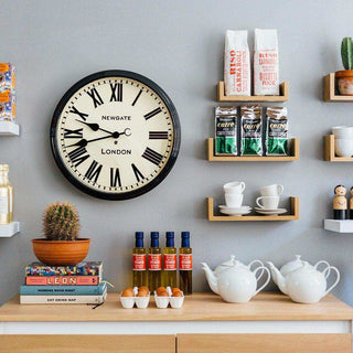 Battersby wandklok zwart 50cm - Het Adres