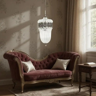 Hanglamp Basto antiek zilver 33cm van D&C, in een gestileerde detailopstelling