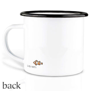 Tasse émaillée faite main dauphin 300ml