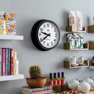 Wandklok the Electric zwart 37cm - Het Adres