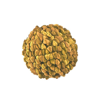 Cushion ball Pebble Mustard yellow 26cm - Het Adres