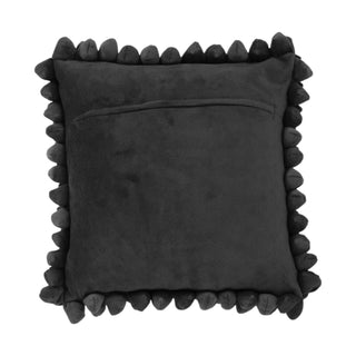 Kussen Pebble Dark Graphite 45x45cm van Haans Lifestyle, van dichtbij met de zachte structuur zichtbaar