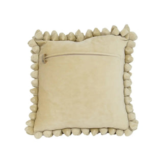 Kussen Pebble Moon white 45x45cm van Haans Lifestyle, aan de achterzijde met details duidelijk zichtbaar