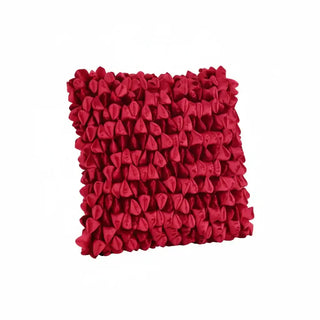 Kussen Pebble Scarlet red 45x45cm van Haans Lifestyle, aan de achterzijde met afwerking zichtbaar
