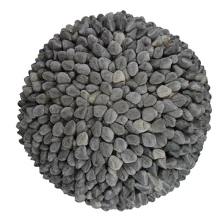 Pebble poef Ash Grey 60cm van Haans Lifestyle, vanuit een aanvullend productaanzicht