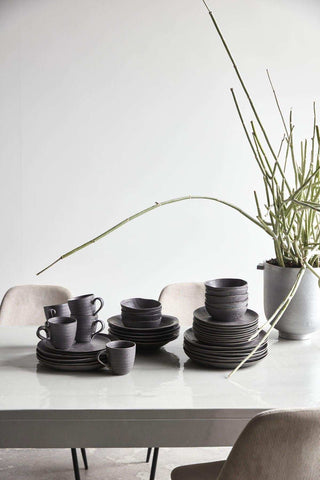 Dinerbord Rustic donker grijs 27cm - Het Adres