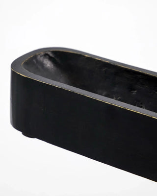 Alma dienblad zwart mangohout 5x21cm van House Doctor, van dichtbij met materiaal en afwerking zichtbaar